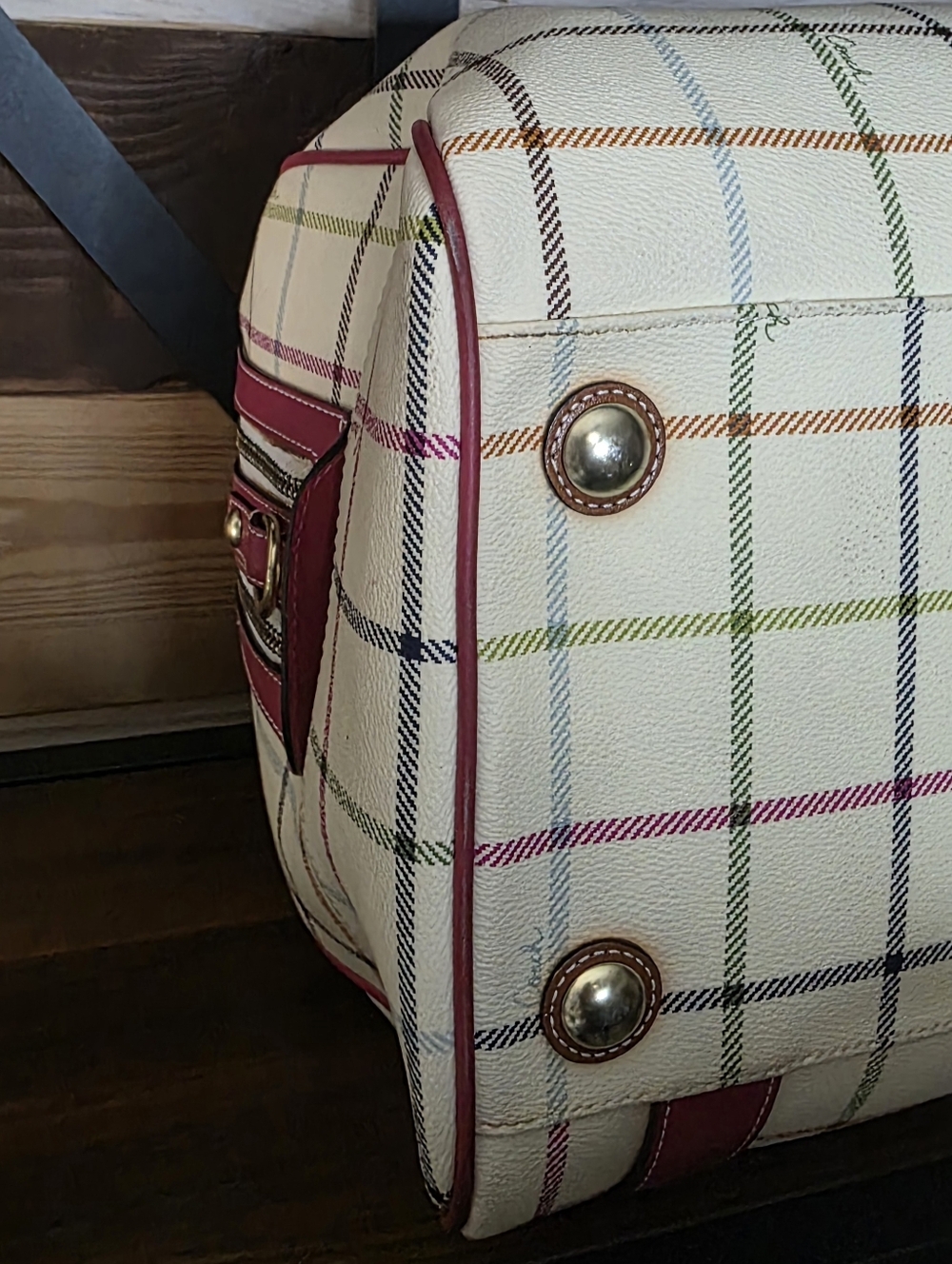 Coach Heritage Tattersall XL Duffle Travel Tote Bag Very RARE - Picture 10 of 17